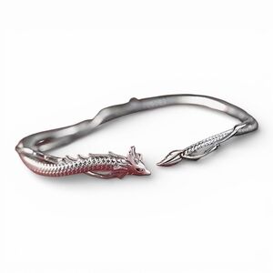 Silver Chinese Dragon Adjustable Cuff Bracelet NWT